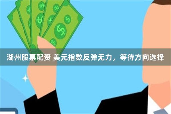 湖州股票配资 美元指数反弹无力，等待方向选择
