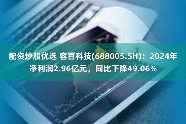 配资炒股优选 容百科技(688005.SH)：2024年净利润2.96亿元，同比下降49.06%