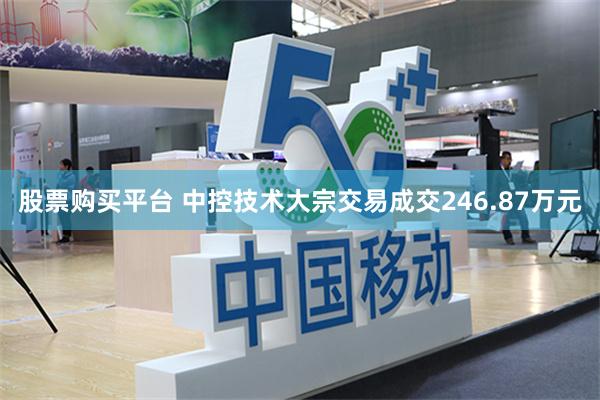 股票购买平台 中控技术大宗交易成交246.87万元