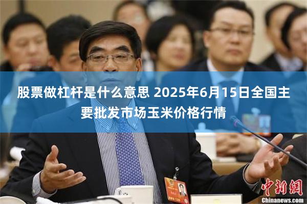 股票做杠杆是什么意思 2025年6月15日全国主要批发市场玉米价格行情