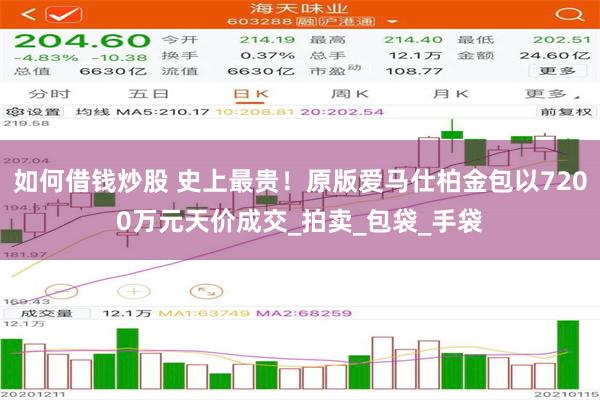 如何借钱炒股 史上最贵！原版爱马仕柏金包以7200万元天价成交_拍卖_包袋_手袋