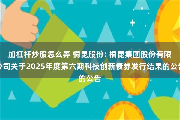 加杠杆炒股怎么弄 桐昆股份: 桐昆集团股份有限公司关于2025年度第六期科技创新债券发行结果的公告